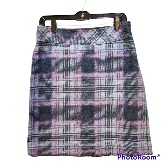 L.L. Bean Dresses & Skirts - LL BEAN Wool Skirt Plaid Lined Warm 6P
